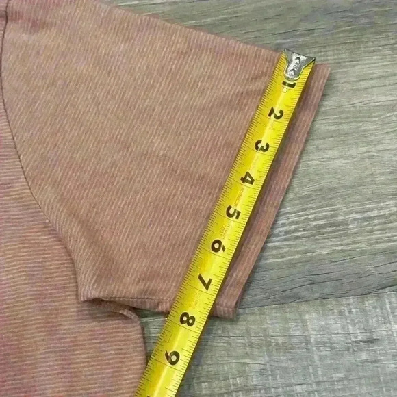 Patagonia Mens Orange Gray Striped Short Sleeve Three Button Polo Shirt Size XL - Picture 10 of 10